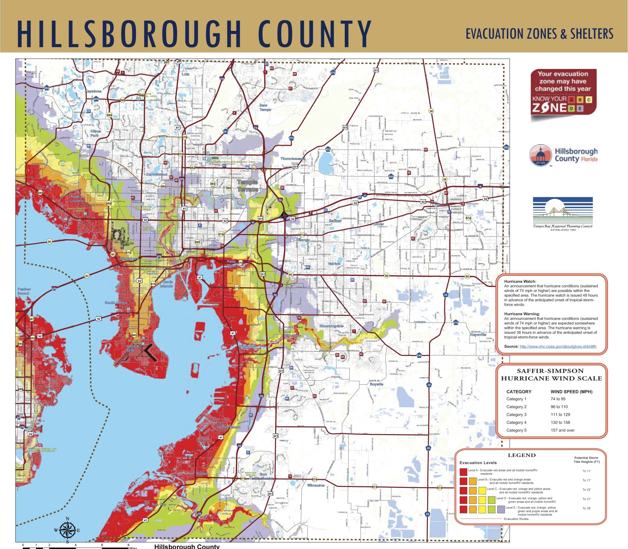 Hillsborough English Evac Zone Map Dpg2017 